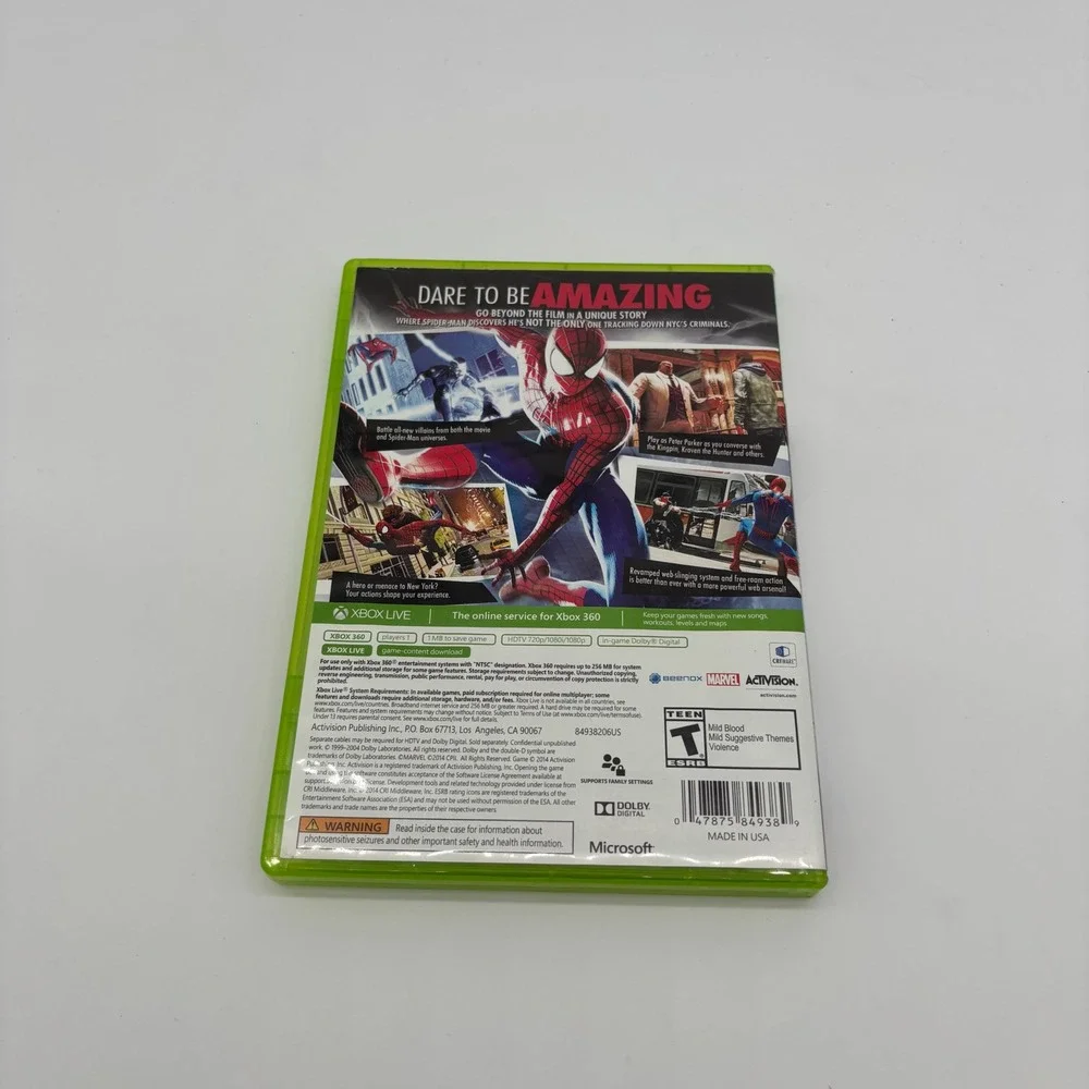 The Amazing Spider-Man 2 Microsoft Xbox 360 Marvel Video Game‎ 2014